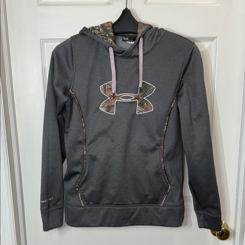 Under Armour Dark Gray Hoodie with Camo Logo